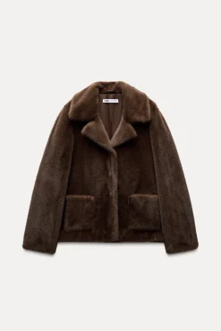 Clearance ABRIGO CORTO EFECTO PELO Mujer Abrigos / Anoraks|Cárdigan / Jerséis