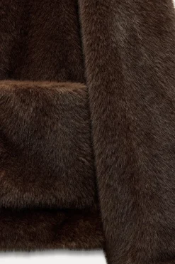 Clearance ABRIGO CORTO EFECTO PELO Mujer Abrigos / Anoraks|Cárdigan / Jerséis