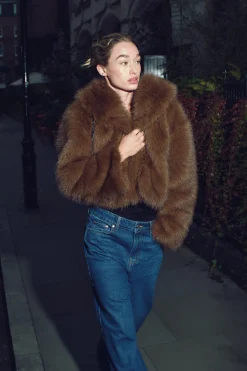 Best ABRIGO CORTO EFECTO PELO Mujer Abrigos / Anoraks