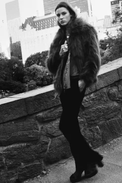 Discount ABRIGO CORTO EFECTO PELO ZW COLLECTION Mujer Abrigos / Anoraks