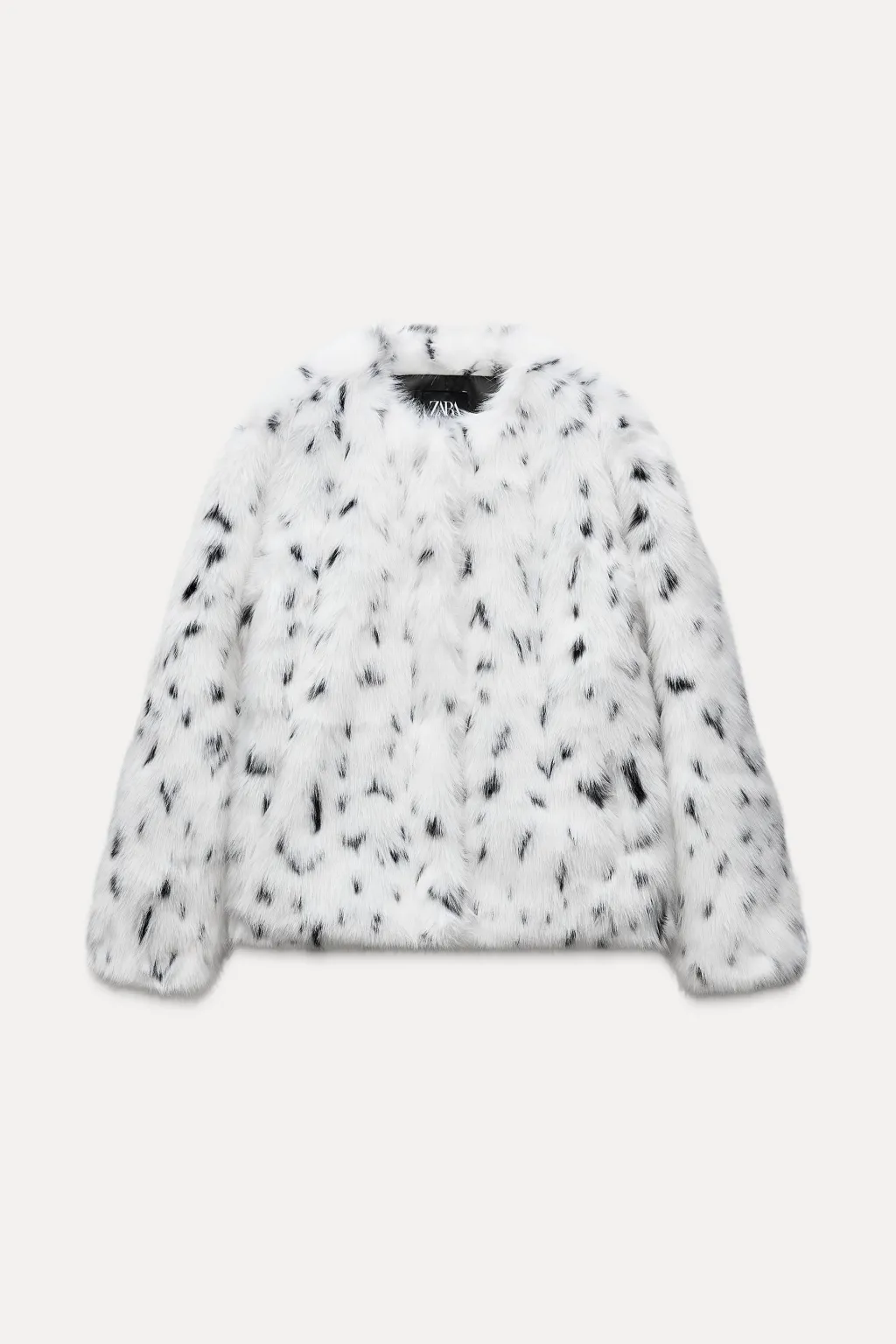 Fashion ABRIGO CORTO EFECTO PELO ESTAMPADO ANIMAL Mujer Abrigos / Anoraks