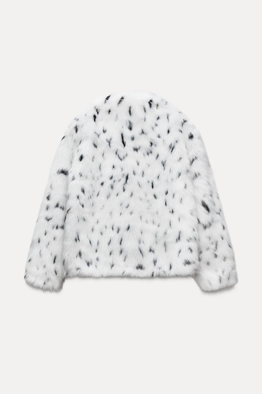 Fashion ABRIGO CORTO EFECTO PELO ESTAMPADO ANIMAL Mujer Abrigos / Anoraks