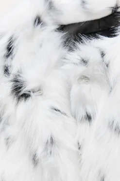 Fashion ABRIGO CORTO EFECTO PELO ESTAMPADO ANIMAL Mujer Abrigos / Anoraks