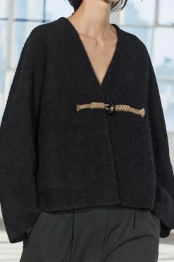 New ABRIGO CORTO KIMONO PUNTO ALAMAR Mujer Chaquetas / Cazadoras|Cárdigan / Jerséis