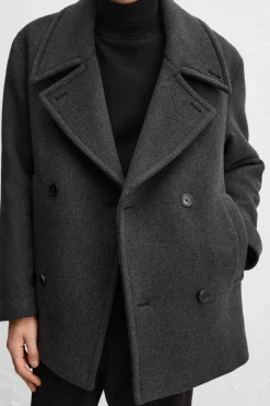 Clearance ABRIGO CORTO MEZCLA LANA Hombre Cazadoras|Abrigos / Gabardinas