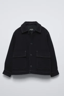 Niños ZARA 6 - 14 Años·Abrigos<ABRIGO CORTO PESPUNTES
