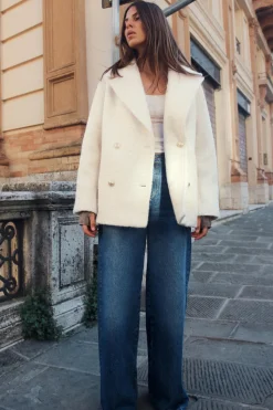 Clearance ABRIGO CRUZADO BOUCLÉ Mujer Abrigos / Anoraks