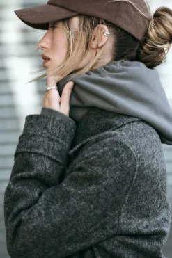 Sale ABRIGO CRUZADO CON LANA Mujer Abrigos / Anoraks