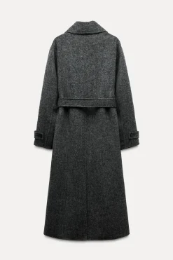 Sale ABRIGO CRUZADO CON LANA Mujer Abrigos / Anoraks