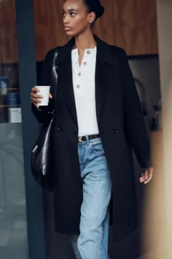 Best ABRIGO CRUZADO CON LANA Mujer Abrigos / Anoraks