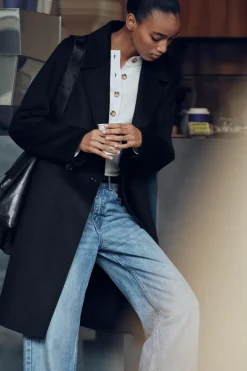 Best ABRIGO CRUZADO CON LANA Mujer Abrigos / Anoraks