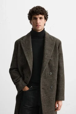 Hot ABRIGO CRUZADO ESPIGA Hombre Cazadoras|Abrigos / Gabardinas