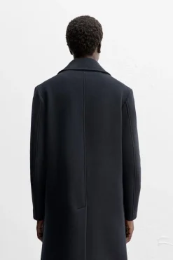 Discount ABRIGO CRUZADO MEZCLA LANA Hombre Cazadoras|Abrigos / Gabardinas