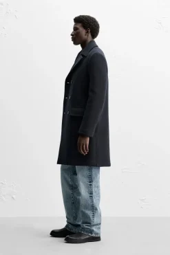 Discount ABRIGO CRUZADO MEZCLA LANA Hombre Cazadoras|Abrigos / Gabardinas