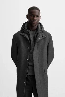 Outlet ABRIGO CUELLO CAPUCHA DESMONTABLE Hombre Cazadoras|Abrigos / Gabardinas