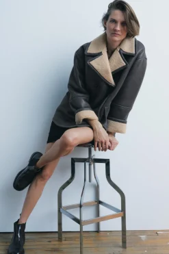 Fashion ABRIGO DOBLE FAZ ZW COLLECTION Mujer Abrigos / Anoraks