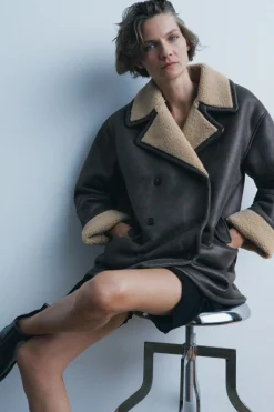 Fashion ABRIGO DOBLE FAZ ZW COLLECTION Mujer Abrigos / Anoraks