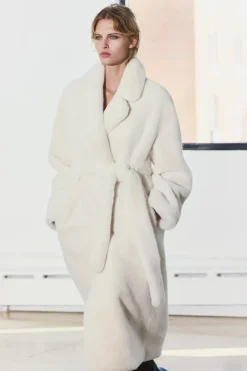 Best ABRIGO EFECTO PELO CINTURÓN ZW COLLECTION Mujer Abrigos / Anoraks