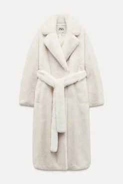 Best ABRIGO EFECTO PELO CINTURÓN ZW COLLECTION Mujer Abrigos / Anoraks