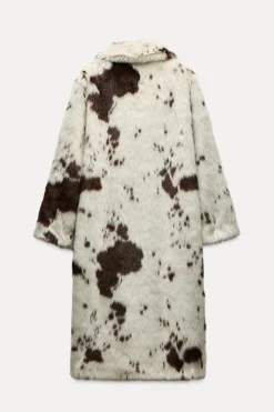 Best ABRIGO EFECTO PELO ESTAMPADO ANIMAL ZW COLLECTION Mujer Abrigos / Anoraks