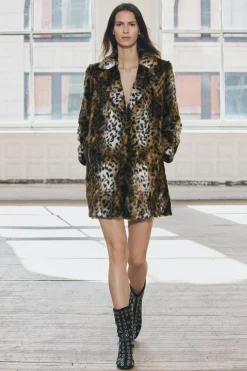 Discount ABRIGO EFECTO PELO ESTAMPADO ANIMAL ZW COLLECTION Mujer Abrigos / Anoraks