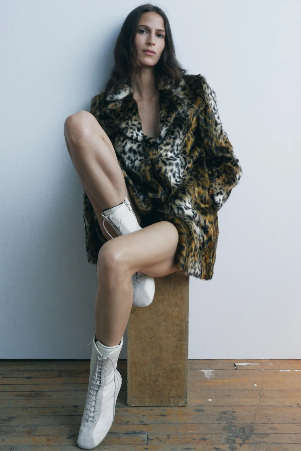 Discount ABRIGO EFECTO PELO ESTAMPADO ANIMAL ZW COLLECTION Mujer Abrigos / Anoraks