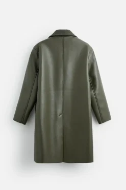 Online ABRIGO EFECTO PIEL COMBINADO Hombre Cazadoras|Abrigos / Gabardinas