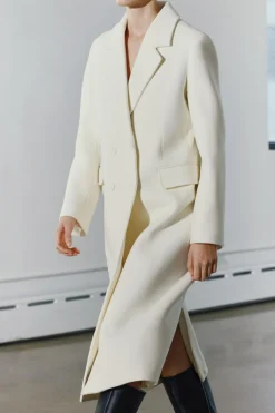 Discount ABRIGO ENTALLADO MEZCLA LANA MANTECO ZW COLLECTION Mujer Abrigos / Anoraks