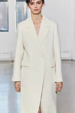 Discount ABRIGO ENTALLADO MEZCLA LANA MANTECO ZW COLLECTION Mujer Abrigos / Anoraks