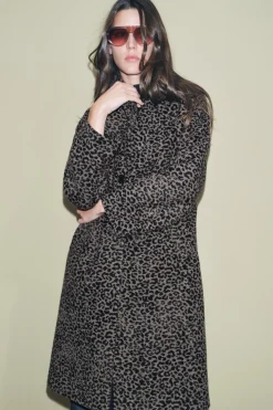Online ABRIGO ESTAMPADO ANIMAL MEZCLA LANA ZW COLLECTION Mujer Abrigos / Anoraks