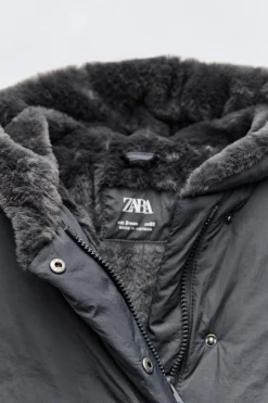 Niños ZARA 1½ - 6 Años·Abrigos|6 - 18 Meses·Abrigos / Buzos<ABRIGO FORRADO CAPUCHA