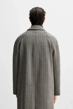 Fashion ABRIGO LANA ESPIGA Hombre Cazadoras|Abrigos / Gabardinas