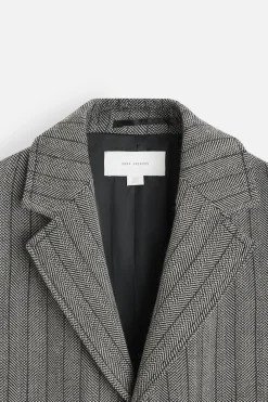 Fashion ABRIGO LANA ESPIGA Hombre Cazadoras|Abrigos / Gabardinas