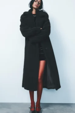 New ABRIGO LARGO BORREGUILLO Mujer Abrigos / Anoraks