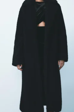 New ABRIGO LARGO BORREGUILLO Mujer Abrigos / Anoraks