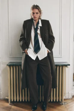 Best ABRIGO LARGO CON LANA ZW COLLECTION Mujer Abrigos / Anoraks