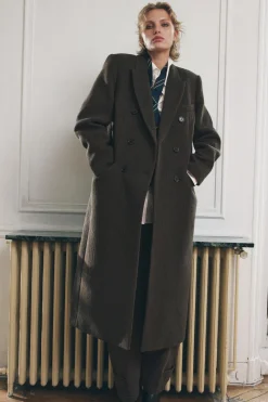 Best ABRIGO LARGO CON LANA ZW COLLECTION Mujer Abrigos / Anoraks