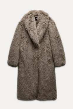 Discount ABRIGO LARGO EFECTO PELO Mujer Abrigos / Anoraks