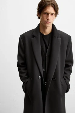 Clearance ABRIGO LARGO ESTRUCTURA Hombre Cazadoras|Abrigos / Gabardinas