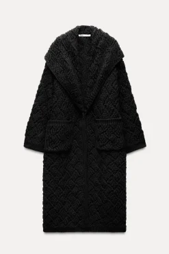 Fashion ABRIGO LARGO PUNTO ESTRUCTURA Mujer Abrigos / Anoraks|Cárdigan / Jerséis