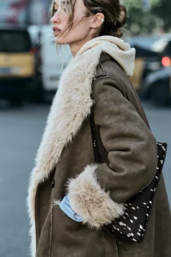 Outlet ABRIGO LARGO REVERSIBLE DOBLE FAZ Mujer Abrigos / Anoraks