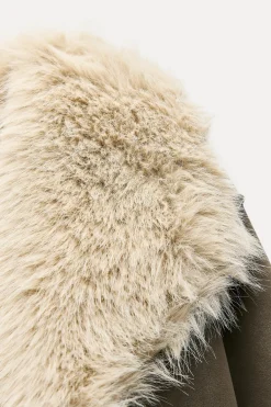 Outlet ABRIGO LARGO REVERSIBLE DOBLE FAZ Mujer Abrigos / Anoraks