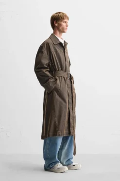 Hot ABRIGO LAVADO ACABADO ENCERADO Hombre Cazadoras|Abrigos / Gabardinas