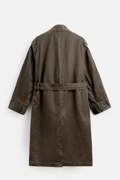 Hot ABRIGO LAVADO ACABADO ENCERADO Hombre Cazadoras|Abrigos / Gabardinas