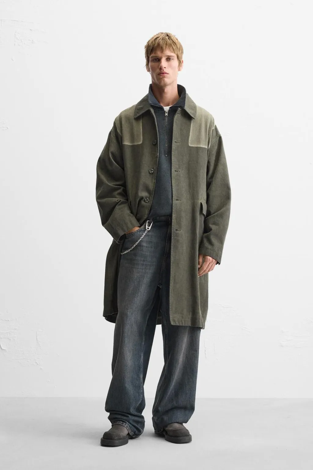 Best ABRIGO LAVADO COLOR BLOCK Hombre Cazadoras|Abrigos / Gabardinas