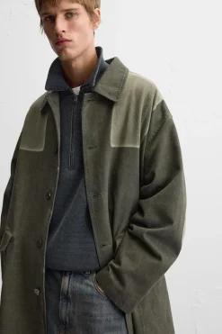 Best ABRIGO LAVADO COLOR BLOCK Hombre Cazadoras|Abrigos / Gabardinas