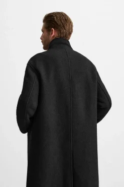 New ABRIGO MEZCLA LANA Hombre Cazadoras|Abrigos / Gabardinas