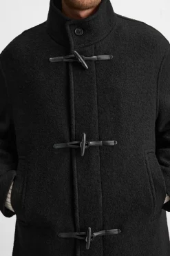 New ABRIGO MEZCLA LANA Hombre Cazadoras|Abrigos / Gabardinas