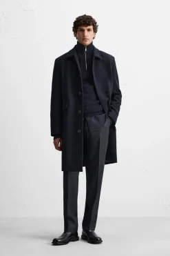 Best ABRIGO MEZCLA LANA ESTRUCTURA Hombre Cazadoras|Abrigos / Gabardinas