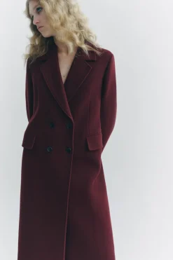 Fashion ABRIGO MEZCLA LANA MANTECO ZW COLLECTION Mujer Abrigos / Anoraks